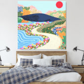 rustgevende horizon canvas afdruk (Insitu (Slaapkamer))