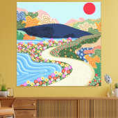 rustgevende horizon canvas afdruk (Insitu (Woonkamer))
