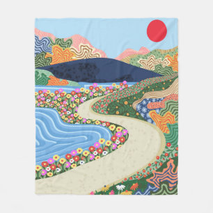 rustgevende horizon fleece deken