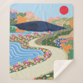 rustgevende horizon sherpa deken (Voorkant)