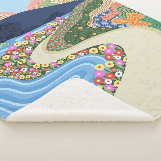 rustgevende horizon sherpa deken (3/4)