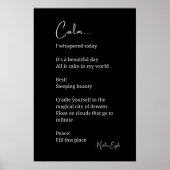 Rustgevende Inspirerende Gedicht Muurkunst Poster (Voorkant)
