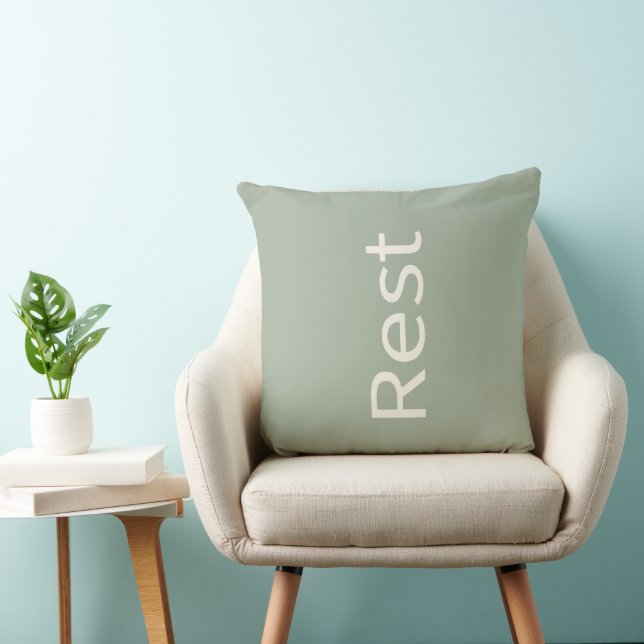 Rustgevende Inspirerende Saliegroen Kussen (Stoel)