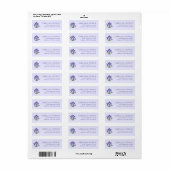 Rustgevende lavendel bloemillustratie etiket (Full Sheet)