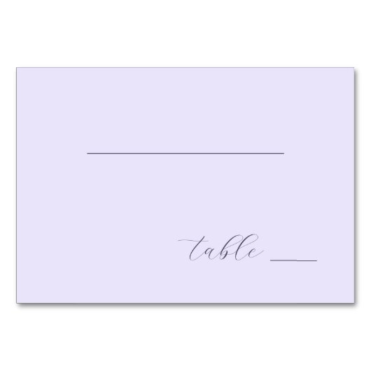 Rustgevende Lavendel Calligrafie Kaart (Voorkant)