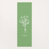 Rustgevende salie groen rustige biologische bloem yogamat (Achterkant)