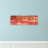 RustGold en rood Abstract landschapscanvas Canvas Afdruk (Insitu (Houten vloer))