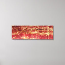 RustGold en rood Abstract landschapscanvas Canvas Afdruk