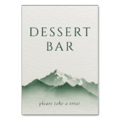 Rustgroen Aquarel Nagerecht Bar Bord Kaart (Achterkant)