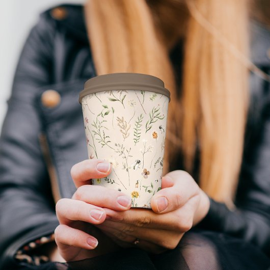 Rustiс Boho Wilde Bloemen Baby Shower Papieren Bek Bekers