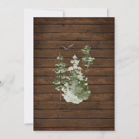 Rusti Hout Winter Dier Jingle & Mingle Bos Kaart (Achterkant)