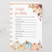 Rusti Oranje Pumpkin Floral wil Baby (Voorkant / Achterkant)