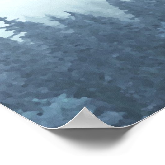 Rustic 10 Tabel Misty Blue Pines Seating Chart Poster (Hoek)