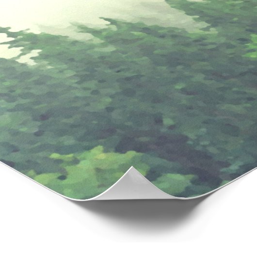 Rustic 10 Table Foggy Green Pines Seating Chart Poster (Hoek)