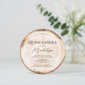 Rustic 15e verjaardag Quinceanera Wood Grain Kaart (Staand voorkant)