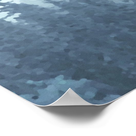 Rustic 16 Tabel Blue Forest Wedding Seating Chart Poster (Hoek)