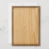 Rustic 16th Birthday Invitation Wood Kaart (Achterkant)