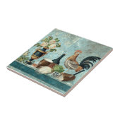  Rustic 1825 franse stille levensduur met rooster Tegeltje (Zijkant)