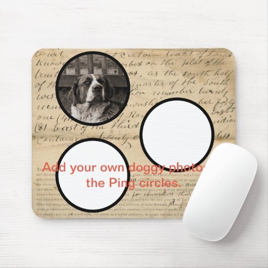 Rustic 1860's Ephemera Print Muismat (Met muis)