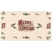Rustic 1876 Prettig Kerstfeest Tafelkleed (Voorkant (Horizontaal))