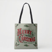 Rustic 1876 Prettig kerstfeest Tote Bag (Voorkant)