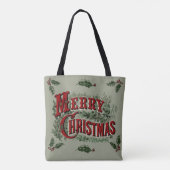 Rustic 1876 Prettig kerstfeest Tote Bag (Achterkant)