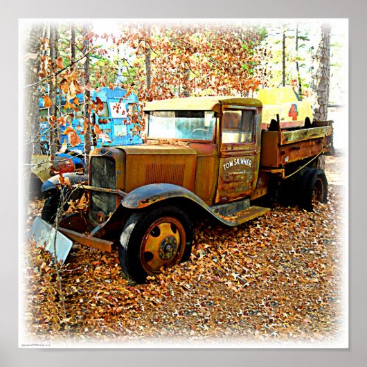 Rustic 1930s Era Skinners Junk Yard Tow Truck Poster (Voorkant)