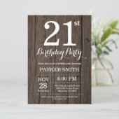 Rustic 21e uitnodiging van de Dag van de Woensdag (Staand voorkant)