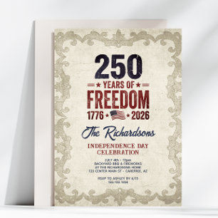 Rustic 250e verjaardag Onafhankelijkheidsdag Kaart