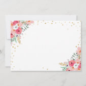 Rustic 25th Wedding Anniversay Invitation Floral Kaart (Achterkant)