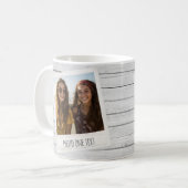 Rustic 2 Fotolijsten - Witte Shiplap Houten Print Koffiemok (Voorkant links)