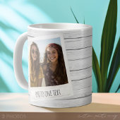 Rustic 2 Fotolijsten - Witte Shiplap Houten Print Koffiemok