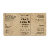 Rustic  2 OZ 60ml Cosmetische Fles Label (Voorkant)