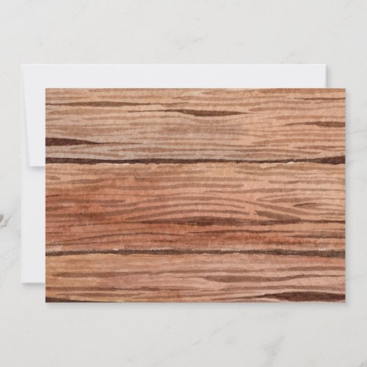 Rustic 2nd Birthday Boy Waterverf Woodland Kaart (Achterkant)