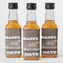 Rustic 30th 40th Happy Birthday Party Likeurfles Etiket
