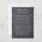 Rustic 3.5 x 5 Memorial Photo Funeral Prayer Kaart (Achterkant)