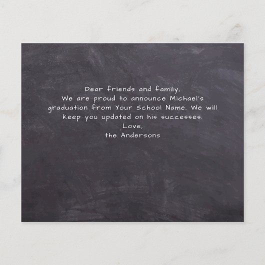 Rustic 3 Aankondiging van het Afstuderen van het F (Achterkant)