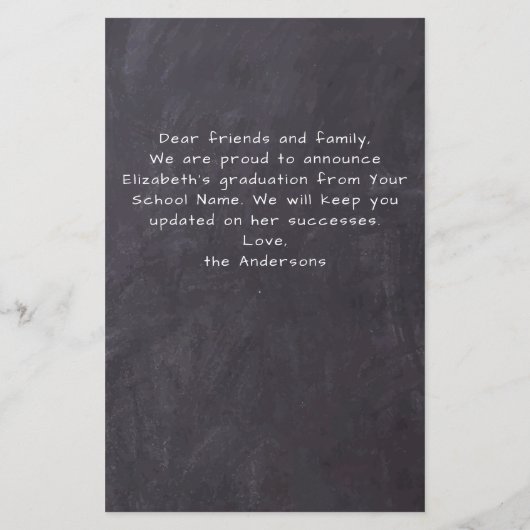 Rustic 3 Aankondiging van het Afstuderen van het F (Achterkant)