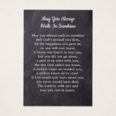 Rustic 3 Foto Memorial Funeral Prayer Kaart (Achterkant)