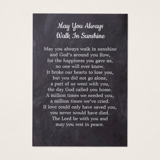 Rustic 3 Foto Memorial Funeral Prayer Kaart (Achterkant)