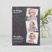 Rustic 3 Fotoherdenkingsorde van dienst begrafenis Programmakaart (Staand voorkant)