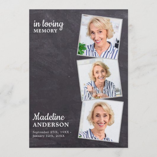 Rustic 3 Fotoherdenkingsorde van dienst begrafenis Programmakaart (Voorkant)