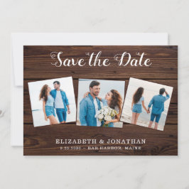 Rustic 3 Fotolandcode in één bruiloft Save The Date