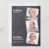 Rustic 3 Foto's herdenking van het leven Kaart (Voorkant)