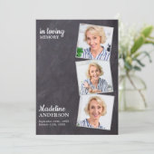 Rustic 3 Foto's herdenking van het leven Kaart (Staand voorkant)