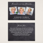 Rustic 3 Fotosympathie Memorial Prayer Kaart (Voorkant /achterkant)