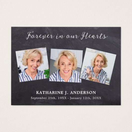 Rustic 3 Fotosympathie Memorial Prayer Kaart (Voorkant)