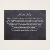 Rustic 3 Fotosympathie Memorial Prayer Kaart (Achterkant)