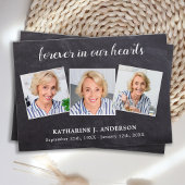 Rustic 3 Fotosympathie Memorial Prayer Kaart