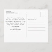 Rustic 3 Photo Collage County Wood Afstuderen Aankondigingskaart (Achterkant)